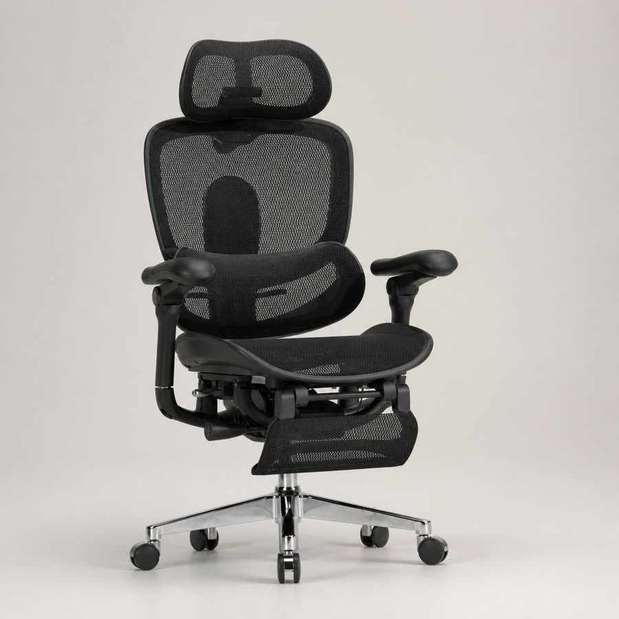 完整展示的 C500 人體工學椅