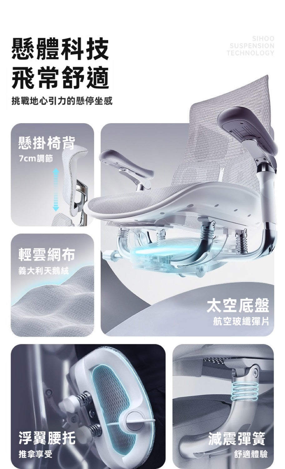 S300 Cloud 雲端網布材質